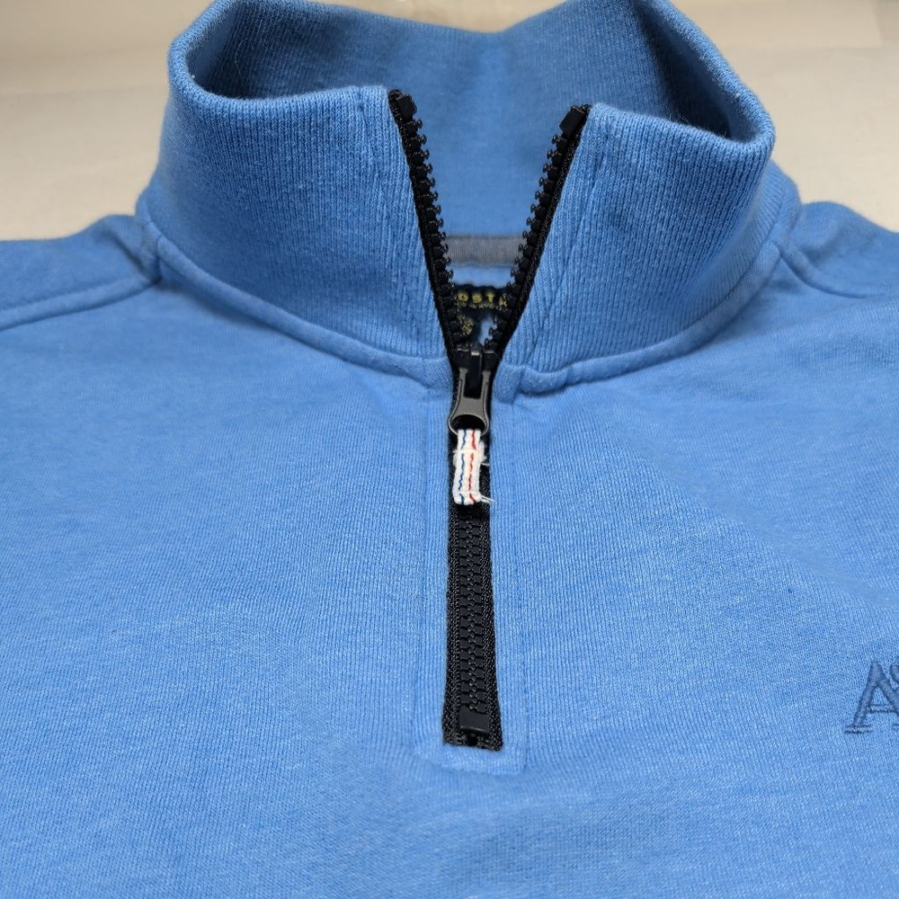 Men's Aeropostale Blue Quarter-Zip Sweatshirt M - Picture 8 of 11